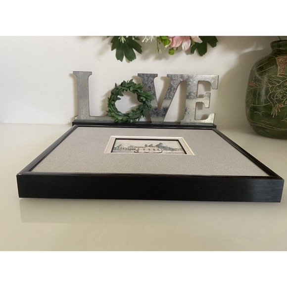 Santa Maria della Salute Venice Lithograph ? Signed Dated in Back Framed Vintage - Picture 6 of 16